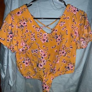 Crop Top and High-Low Skirt Combo